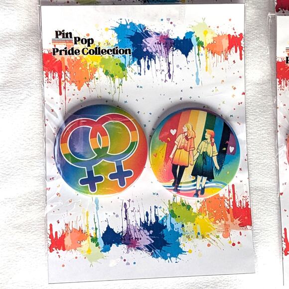 LGTBQ+ Pride Custom Pinback Buttons Collectibles 2.25 inch Graphic Gift Ideas - Picture 5 of 5